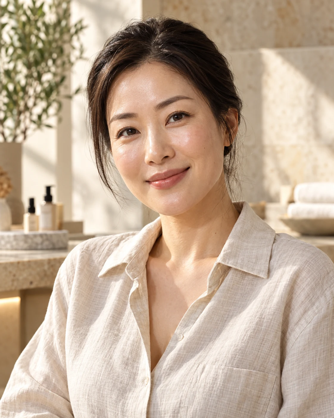 Portrait of Céline Park, skincare specialist